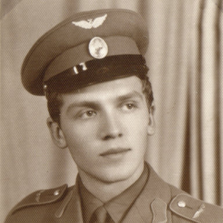 Nelu Enache in his pilot uniform