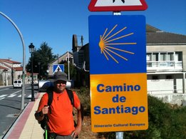 Patient on his way to the Camino de Santiago route